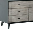 thumbnail image 3 of Benjara Wooden Dresser with 6 Drawers and Metal Bar Handles, Gray and Black-Color:Gray and Black, 3 of 3