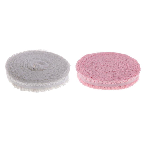 2 Piezas 10yds Cinta de Ajuste de Encaje con Elásticos Cinta de Encaje Elástico Manualidades de