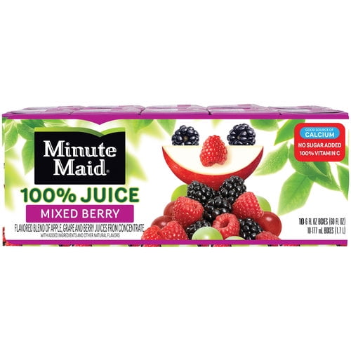 Minute Maid 100 Mixed Berry Juice, 6 Fl. Oz., 10 Count