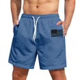 thumbnail image 3 of OHGOD Mens Shorts Clearance - Men Shorts Casual - Summer Shorts Men - Men's Hawaiian Lace-up Shorts Casual Pants - Blue - L, 3 of 6