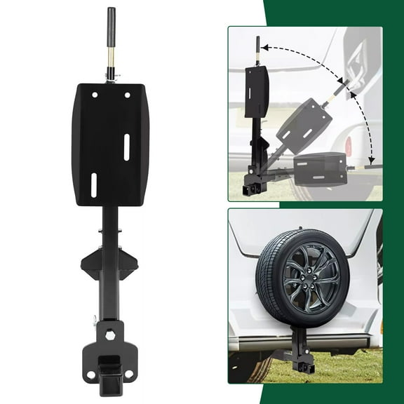 RV Spare Tire Carrier For 16" 16.5" 19.5" 22.5" 24" Motorhomes W/ 2" Receiver