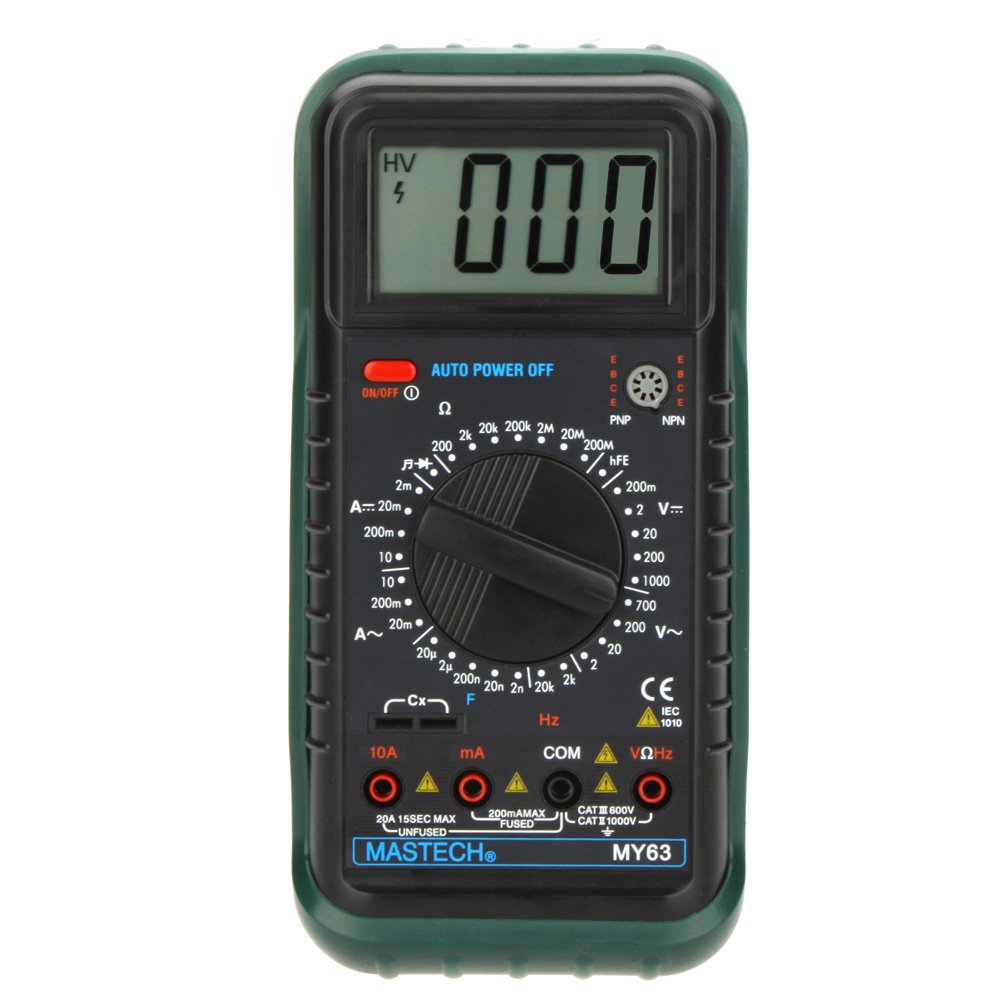 MASTECH MY63 Handheld Digital Multimeter DMM w/Capacitance Frequency