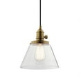 thumbnail image 2 of 1 Light Farmhouse Vintage Mini Pendant Light Fixture with Clear Seeded Glass-Olde Bronze Finish Bailey Street Home 147-Bel-2013867, 2 of 8