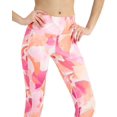 thumbnail image 2 of ID Ideology Womens Compression Petal Print Side Pocket Cropped Leggings Petal Berry Ice XL, 2 of 3