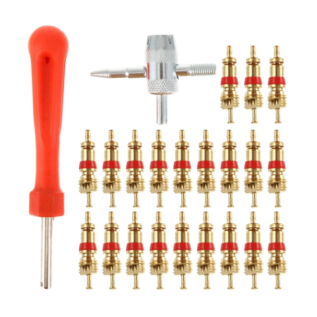 SHISUYAN Core Remover Tool Set for Car Use with 4-Way Tire Valve Stem Assorted Color