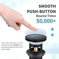 thumbnail image 4 of HEATGENE Bathroom Sink Drain Venetian Bronze, Pop Up Drain Stopper for Bathroom Sink, Bathroom Sink Drain Stopper Pop Up, Pop Up Drain with Overflow, Fits 1-1/2" Opening with a 1-1/4" Tailpiece, 4 of 8