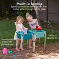 thumbnail image 3 of ECR4Kids 2-Station Sand and Water Adjustable Height Table, Sensory Bins, Seafoam/Turquoise, 3 of 9