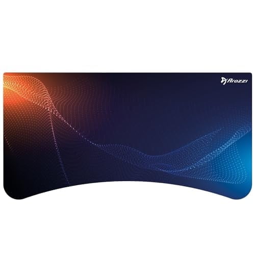 Arozzi Arena Gaming Desk Mat, Full Surface Custom Desk Pad, Interchangeable, Water Resistant & Washable Computer Desk Mouse Pad with Stitched Edges (D008)