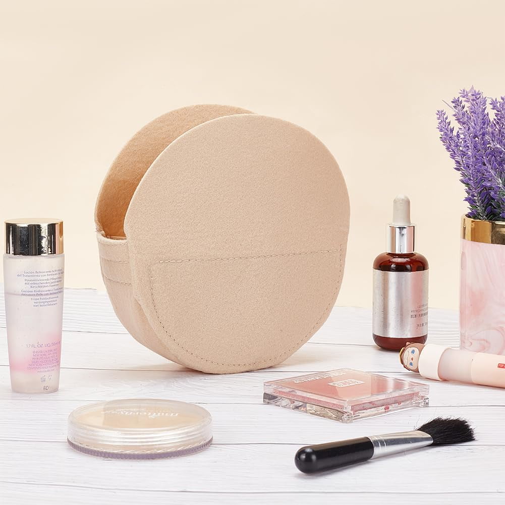 Felt Purse Organizer Inserts Round Handbag Organizer Circle Shoulder Bag Shaper Felt Round Cosmetic Pouch Bag for Ophidia GG Small Women Purse Liner Bag In Bag 6.4x2.2 Inch Beige Walmart