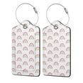 thumbnail image 5 of Rocae Rainbow for Leather Luggage Baggage Tags ID Label Privacy Cover ID Label with Stainless Steel Loop and Address Card, 5 of 5