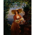 thumbnail image 2 of Robert Wilhelm Ekman 15x18 Black Ornate Wood Framed Double Matted Museum Art Print Titled - Italian Flower-Girl (1845), 2 of 5