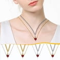 thumbnail image 2 of JoyMoreHome Personality Red Zircon Love Heart Dagger Pendant Necklace for Women Jewelry Gothic Sword Layered Necklace for Couple, 2 of 6