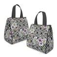 thumbnail image 2 of Pioneer Flower Floral Print Pattern Insulated Lunch Bag for Women & Adults,Large Portable Soft Cooler Lunch Bag,Thermal Food Storage Tote with Pearl Cotton,8.66L,8.75x5.75x9.5 Inch, 2 of 6