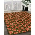 thumbnail image 3 of Ahgly Company Machine Washable Indoor Square Transitional Saffron Red Area Rugs, 8' Square, 3 of 7