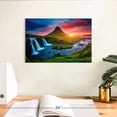 thumbnail image 3 of Elephant Stock Kirkjufell Volcano Waterfall Wall Art - Horizontal Canvas Wall Art - Living Room Wall Decor - Nature Canvas - Brown And Teal Decor - 12" x 8", 3 of 8