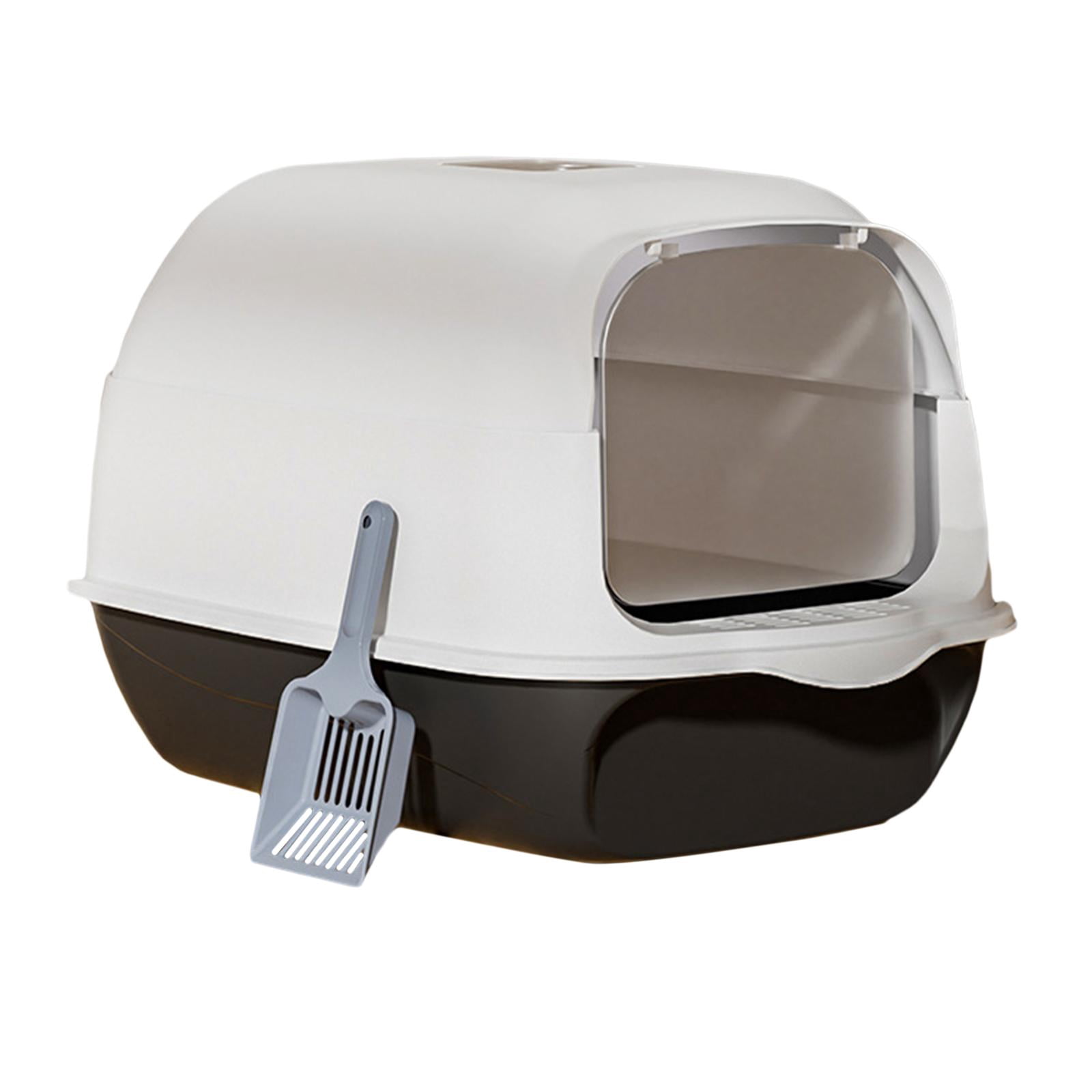 Bvdfgk Enclosed Cat Litter Tray Cat Litter Boxes Detachable Kitten Potty Pan Cat Litter Black