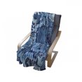 thumbnail image 4 of Urban Graffiti Soft Flannel Fleece Throw Blanket, Xenomorph Alien and Skull on Aquatic Shaded Street Art, Cozy Plush for Indoor and Outdoor Use, 70" x 90", Navy Blue and Pale Blue, by Ambesonne, 4 of 6