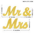 thumbnail image 3 of Mr. and Mrs. Sign for Wedding Party Decorations, Sweetheart Table Centerpiece, Photo Prop, Bridal Shower Gift, 3 of 7