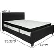 thumbnail image 4 of Flash Furniture Tribeca Queen Size Tufted Upholstered Platform Bed in Black Fabric with Memory Foam Mattress, 4 of 5