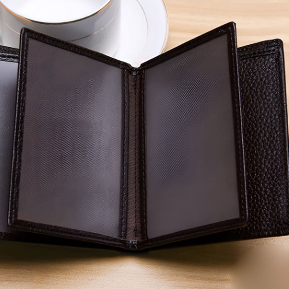 GASTROPOD Slim Leather Card Holder Wallet, RFID Blocking Vertical Multi Card Organizer