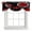 Red, variant on Black Brown Tie Up Valance Curtains for Windows, Kitchen Curtains Window Shades, White Circle Modern Minimalist Geometric Light Filtering Roman Curtain Valances for Bedroom/Bathroom/Cafe 60"x18"