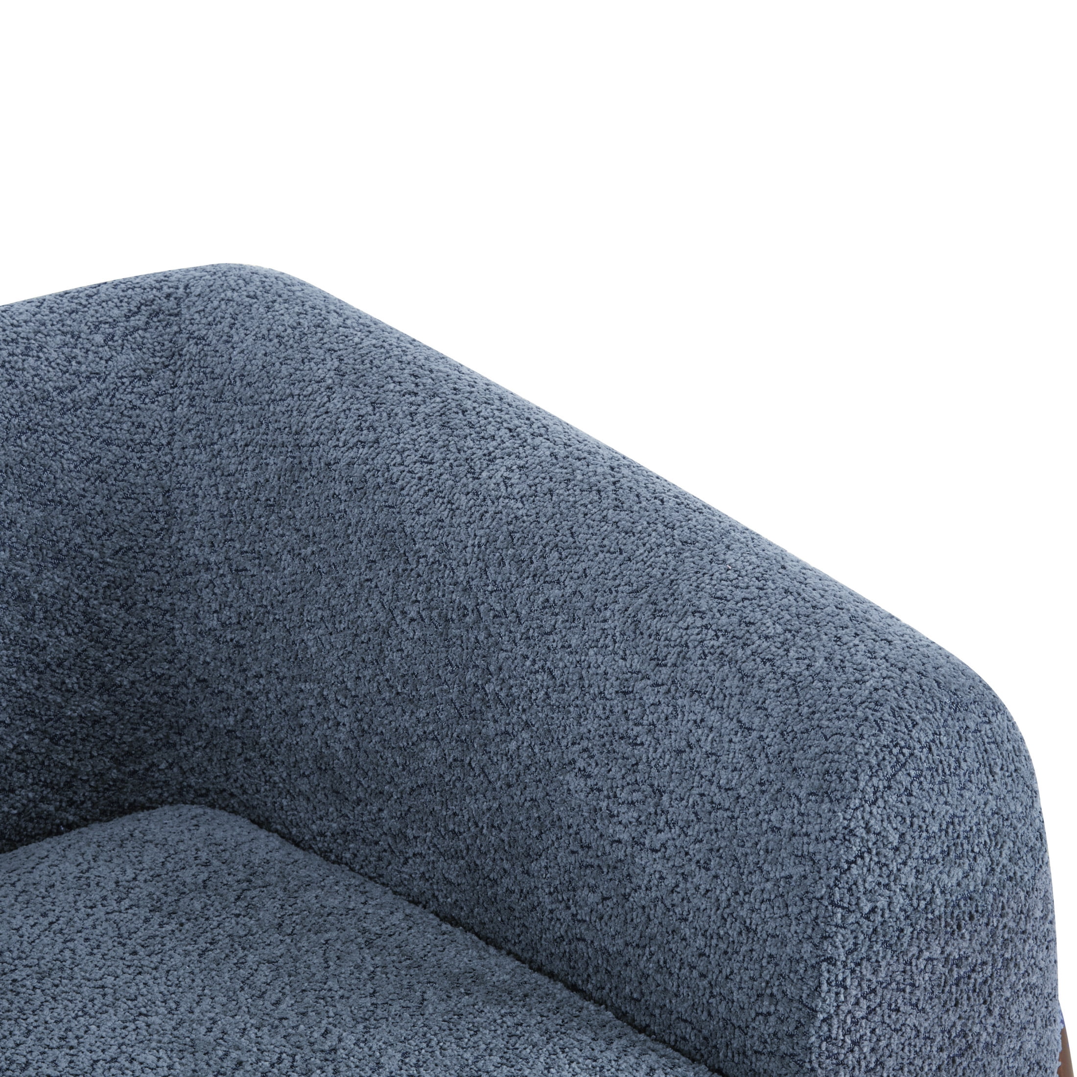Christopher Knight Home Modern Upholstered Boucle Accent Arm Chair with Solid Wood Frame, Blue