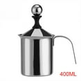 thumbnail image 1 of 400ML/800ML Manual Milk Frother Stainless Steel Mesh Milk Creamer Foam Mesh Coffee Foamer Creamer, 1 of 10