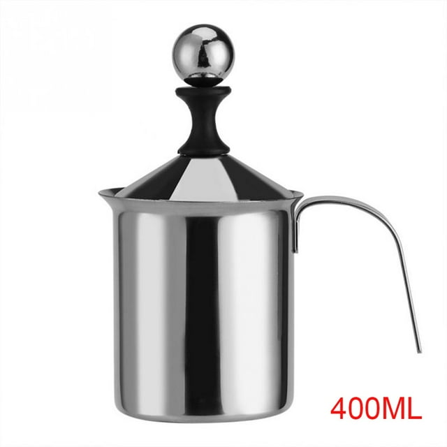 400ML/800ML Manual Milk Frother Stainless Steel Mesh Milk Creamer Foam Mesh Coffee Foamer Creamer