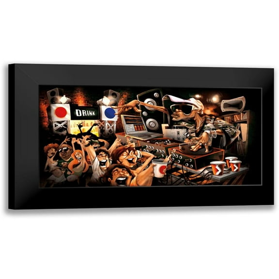 Perez, Adam 14x9 Black Modern Framed Museum Art Print Titled - The Party