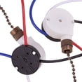 thumbnail image 3 of Ceiling Fan Switch Kit 3 Speed 4 Wire, Fan Switch Zipper Speed Control Switch, ZE-208S Pull Wire Switch with Rope, 3 of 5