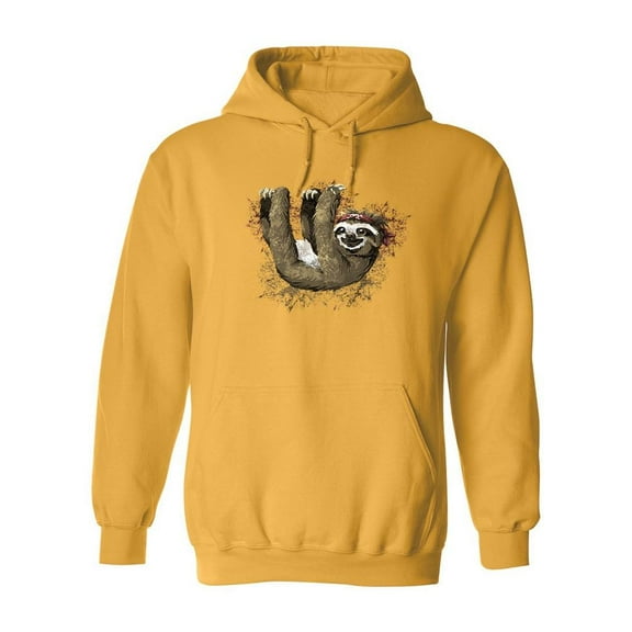 Cute Sloth Upside Down Hoodie Men -SPIdeals Designs, Male Medium