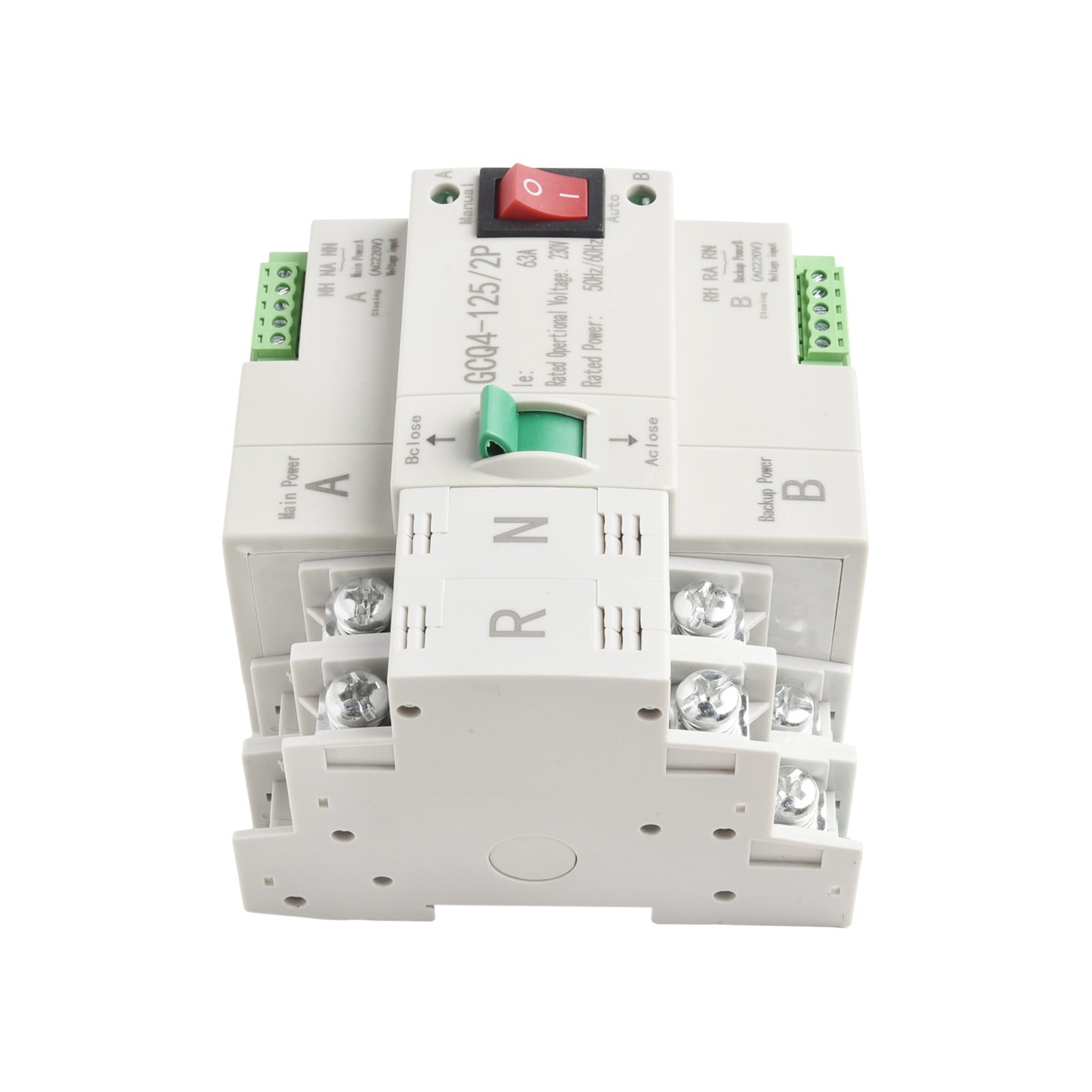 2P 63A Dual Power Automatic Transfer Switch for Generator Changeover Switch