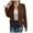 Brown, variant on felwors 2025 Bomber Jacket Women Textured Lightweight Zip Up Jackets Casual Stand Collar Zipper Coat Fall Fashion Outerwear Top Black, M