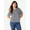 thumbnail image 6 of Free Assembly Women's Crop Box Tee with Short Sleeves, Sizes XS-XXL, 6 of 8