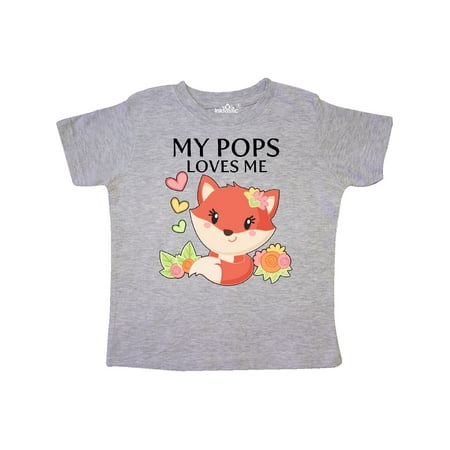 

Inktastic My Pops Loves Me- little fox Gift Toddler Boy or Toddler Girl T-Shirt