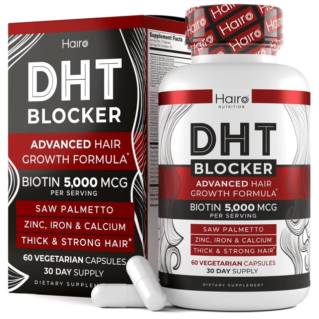 Suplemento Hairo Nutrition, bloqueador de DHT para el crecimiento del cabello