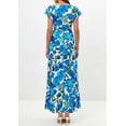 thumbnail image 6 of PRETTYGARDEN Womens Summer Floral Maxi Dresses Spring Short Sleeve Ruffle V Neck Flowy Boho Long Beach Vacation Sundress, 6 of 8