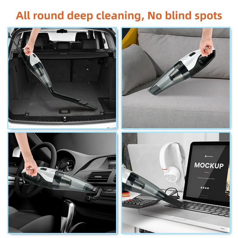 Upgraded 2025 Cordless Handheld Vacuum Cleaner, Rechargeable 6000mAh, 90-100W Powerful Suction 7500Pa, Car & Home Portable Mini Vac with HEPA Filter, Wet Dry Use Car Charger
