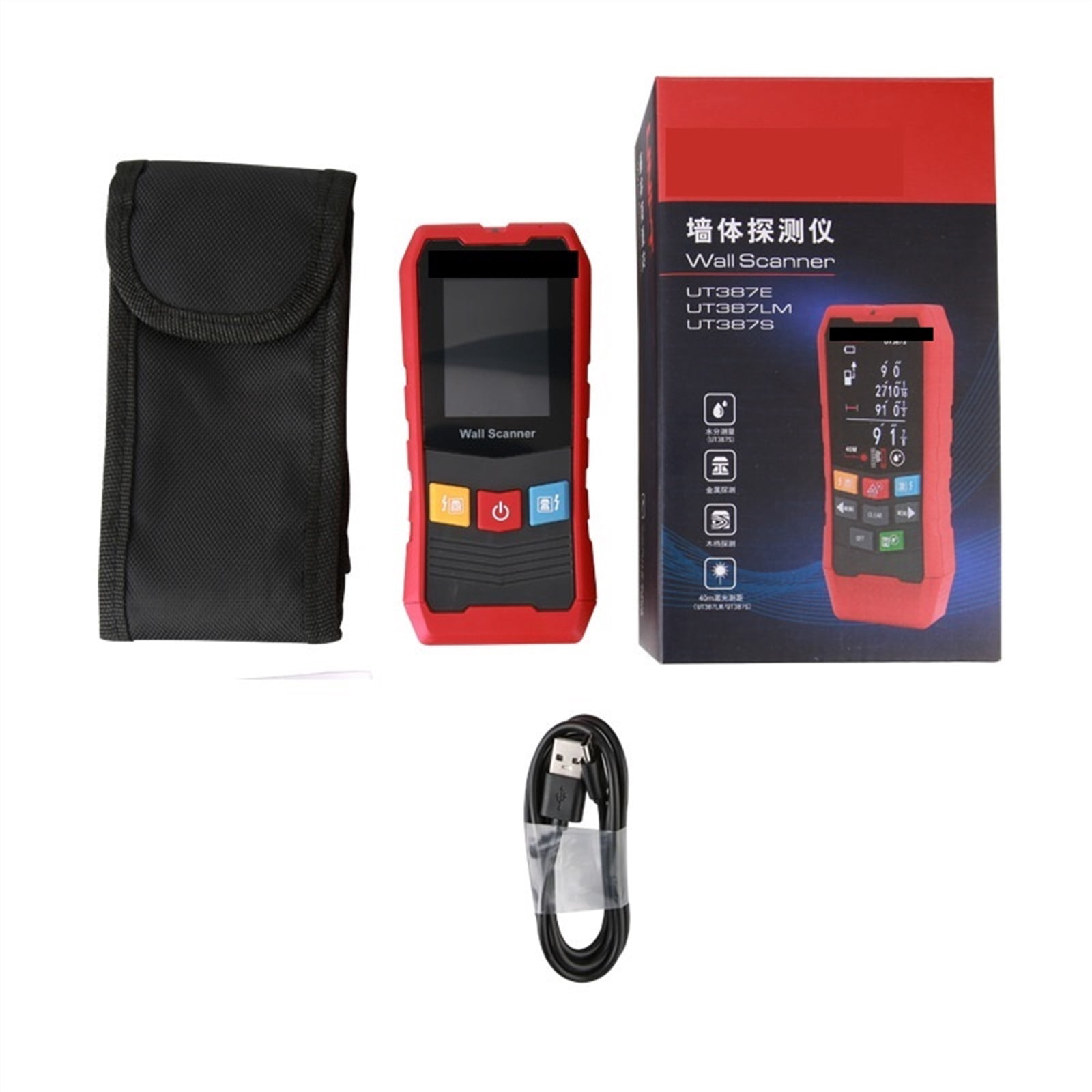 Wall Scanner 4 In 1 Metal Detector Wood Stud Finder AC Voltage Live Cable Wires Depth Tracker ,Accurate and Quick - 387LM
