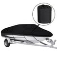 thumbnail image 4 of waltyotur Boat Cover Heavy Duty Trailerable Replacement for Fishing Ski Bass V-Hull Runabouts 20-22ft Black, 4 of 6