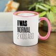 thumbnail image 4 of Shop4Ever® I Was Normal 2 Kids Ago Ceramic Coffee Mug Cup Gift for Mom Dad (Pink Handle 11 oz.), 4 of 4