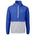 thumbnail image 2 of Men's Cutter & Buck Royal Duke Blue Devils Charter Eco Recycled Half-Zip Anorak Jacket, 2 of 3