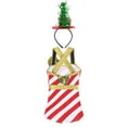 thumbnail image 4 of YEAHDOR Kids Girls Christmas Candy Cane Costume Striped Criss-Cross Back Ballet Leotard Gold-A 6, 4 of 6