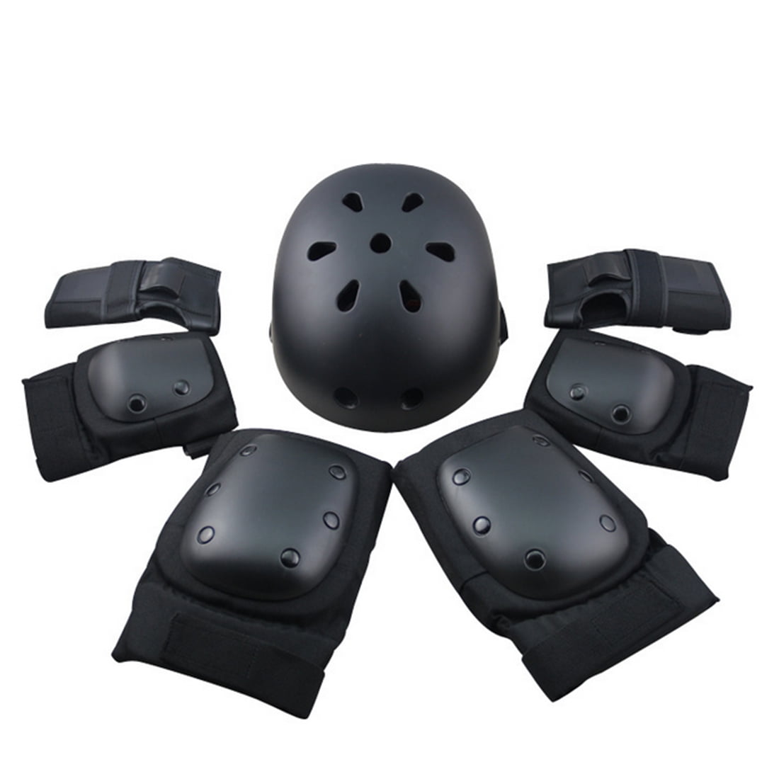 7Pcs Set L Size Sport Safety Protective Gear Elbow Wrist Knee Pads and Helmet Guard for Kids Adult Skateboard Skating... by