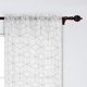 thumbnail image 4 of Cortina Deconovo blanca transparente con diseño de rombos negros y diamantes, aspecto lino, para puerta corrediza de vidrio, 132 cm de ancho x 243 cm de largo, 1 panel, 4 of 7