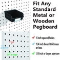 thumbnail image 4 of Pegboard Bins with Hooks and Labels, for Organizing Accessories, 10 Packs, Black, 4 of 7