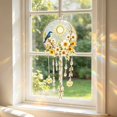 thumbnail image 3 of Clearance! Suncatcher Window Hanging Ornament Floral Hummingbird Acrylic Wind Chime with Crystal Pendant for Home Bedroom Living Room Window Garden Boho Wall Art Decor, 3 of 7