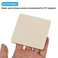 thumbnail image 4 of Uxcell 3x3 Inch Unfinished Blank Square Wood Slices for DIY Art Crafts Decor 30 Pack, 4 of 6