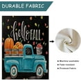 thumbnail image 4 of Hello Fall Garden Flag Pumpkin Farm Truck Double Sided Quote, Small Burlap Decorative House Yard Decoration, Autumn Leaves Harvest Farmhouse Country Seasonal Home Outdoor Vintage Décor 12 x 18, 4 of 6