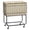 Black Deep Set Wire Basket Solid Rectangle 24" x 16" x 26", variant on DecMode Black Metal Deep Set Wire Basket Storage Cart with Wheels